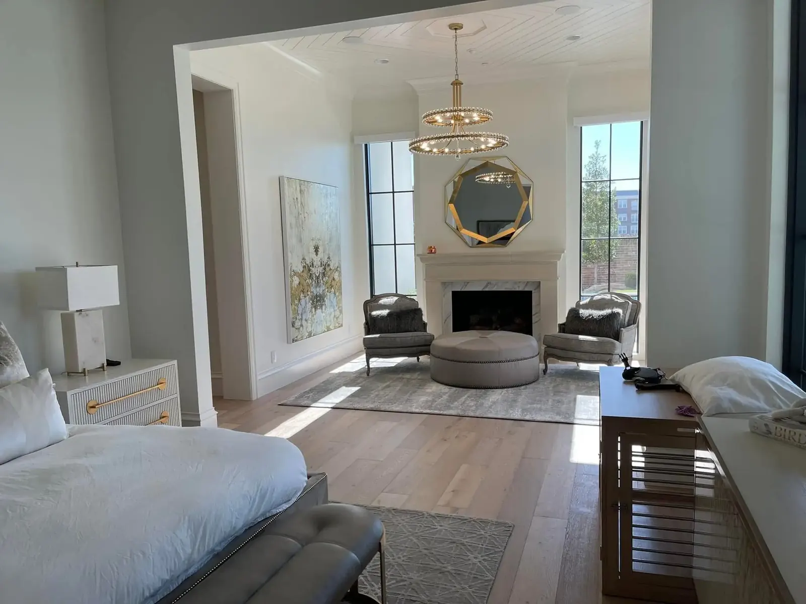 Living room fireplace surround Westlake TX by JCL Painting LLC